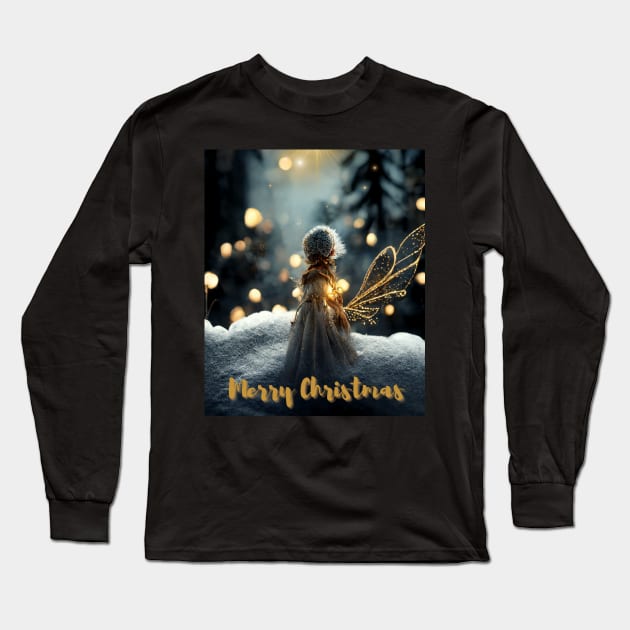 Christmas Fairy - Angelic Hero in Winter Time Long Sleeve T-Shirt by Design-by-Evita